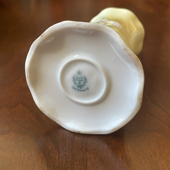 VTG Art Nouveau porcelain RS Germany hat pin holder vanity accessory Calla Lily - Picture 5 of 8